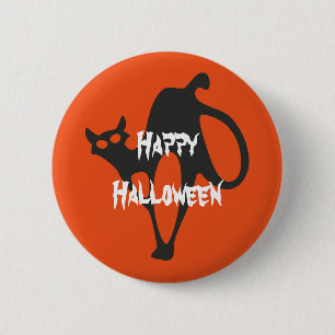 Happy Halloween Scary Cat 6 Cm Round Badge