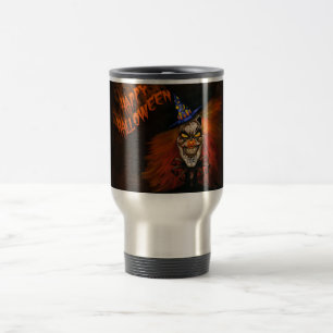 Happy Halloween Scary Clown Travel Mug