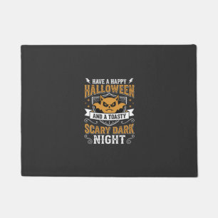 Happy Halloween Scary Dark Night Vector Design Doormat