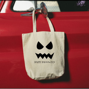 Happy Halloween Scary Ghost Face Halloween Tote Bag