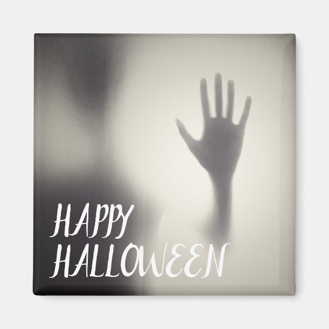 Happy Halloween Scary Hand Fridge Magnet (Front)