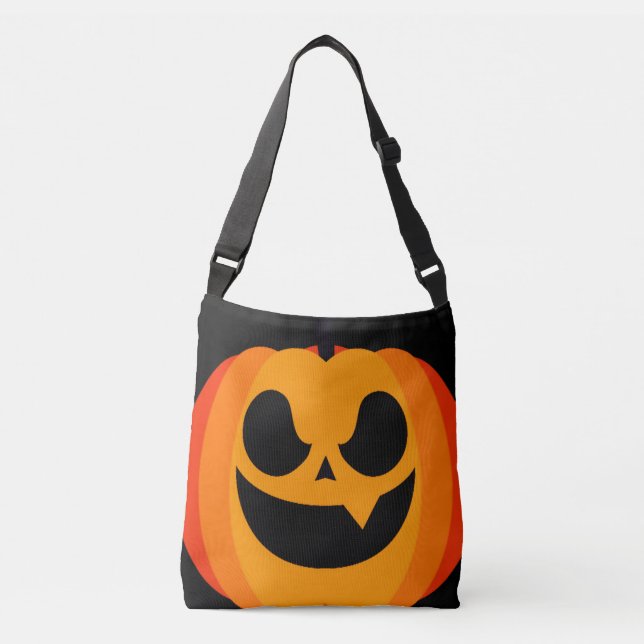 happy Halloween scary   pumpkin Crossbody Bag (Front)