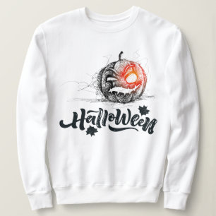 Happy Halloween Scary pumpkin Face  Sweatshirt