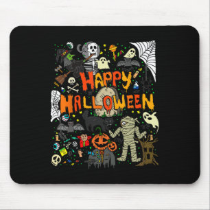 Happy Halloween Scary Retro Boys Girls Kids Mouse Mat