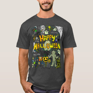 Happy Halloween Scary Retro Boys Girls Kids Premiu T-Shirt