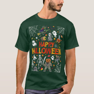 Happy Halloween Scary Spooky Retro Style Boys Girl T-Shirt