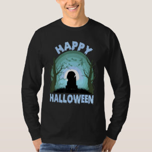 Happy Halloween Scary Tombstone Witch T-Shirt