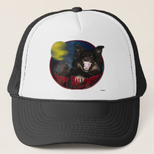 Happy Halloween Scary Wolf Trucker Hat