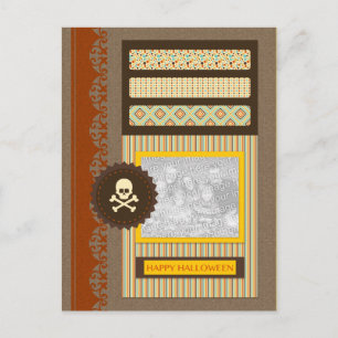 happy halloween (scrapbook) postcard