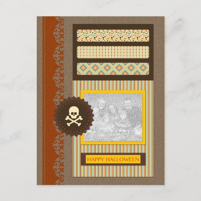 happy halloween (scrapbook) postcard (Front)