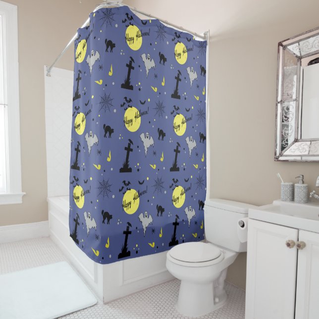 Happy Halloween Shower Curtain (In Situ)