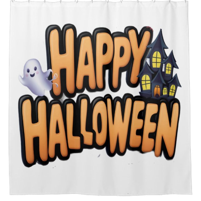 Happy Halloween  Shower Curtain (Front)