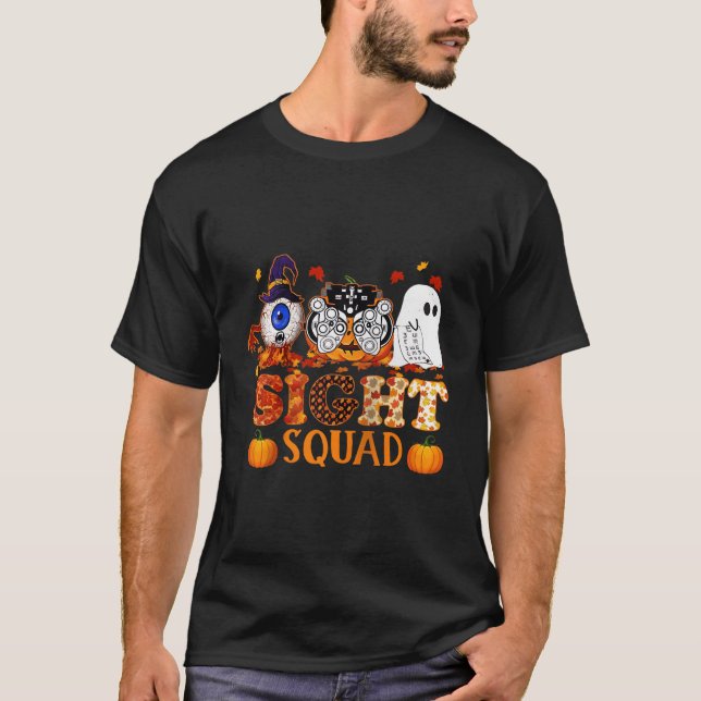 Happy Halloween Sight Squad Optometrist Pumpkin Ey T-Shirt (Front)