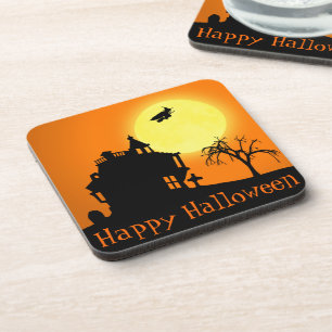 Happy Halloween Silhouette Landscape Coaster