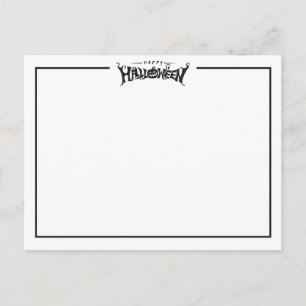 happy halloween simple postcard