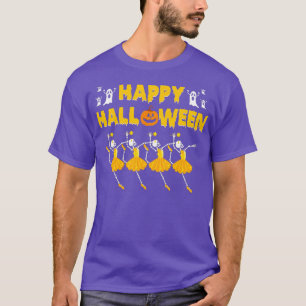 Happy Halloween Skeleton Ballerina  Dancing Ballet T-Shirt