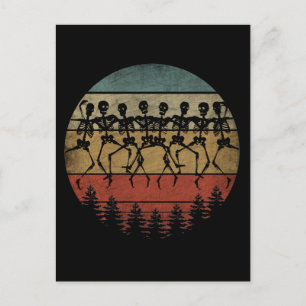 HAPPY HALLOWEEN SKELETON DANCE POSTCARD