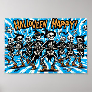 Happy Halloween Skeletons: Dancing Crew Poster