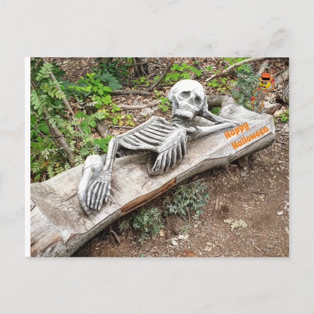 Happy Halloween Skelett Postcard (Front)