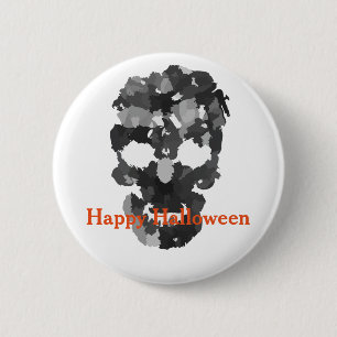Happy Halloween Skull 6 Cm Round Badge