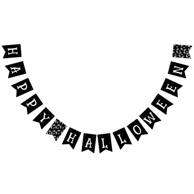 Happy Halloween Skull Bunting (All)