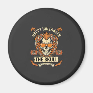 Happy Halloween Skull Mohawk Sunglasses Pumpkins B Magnet