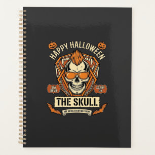 Happy Halloween Skull Mohawk Sunglasses Pumpkins B Planner