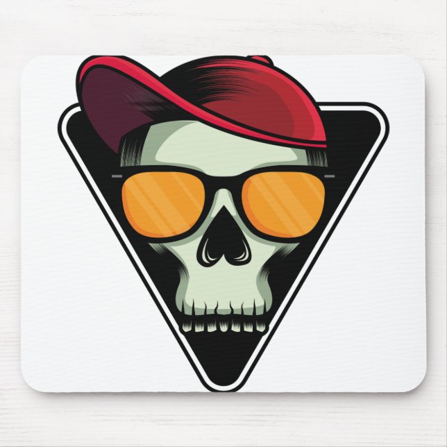 Happy halloween skull mouse mat (Front)