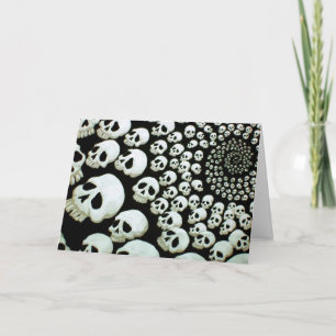 Happy Halloween Skull Swirl Card