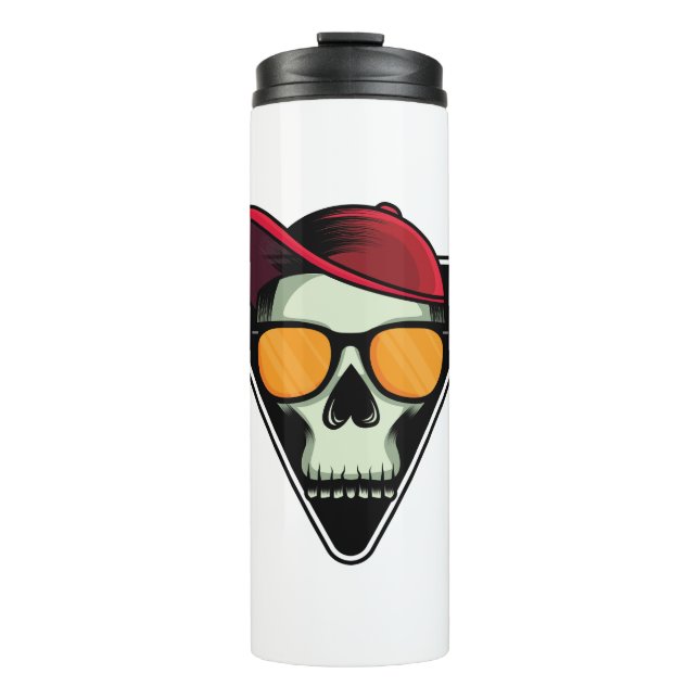 Happy halloween skull thermal tumbler (Front)