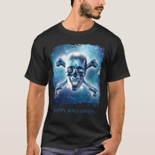 Happy Halloween. Space skull T-Shirt