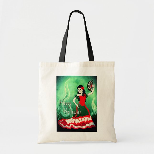 happy halloween spanish dancer tote bag (Front)