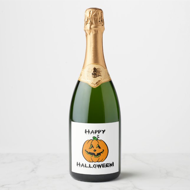 Happy Halloween!     Sparkling Wine Label (Front)