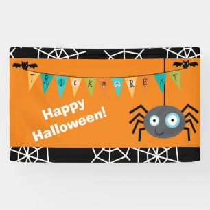 Happy Halloween Spider Banner