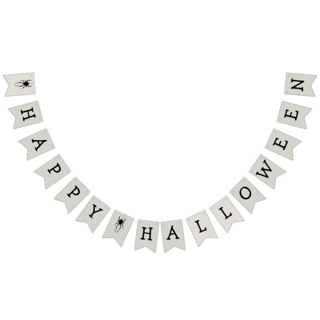 Happy Halloween Spider Bunting Flag (All)