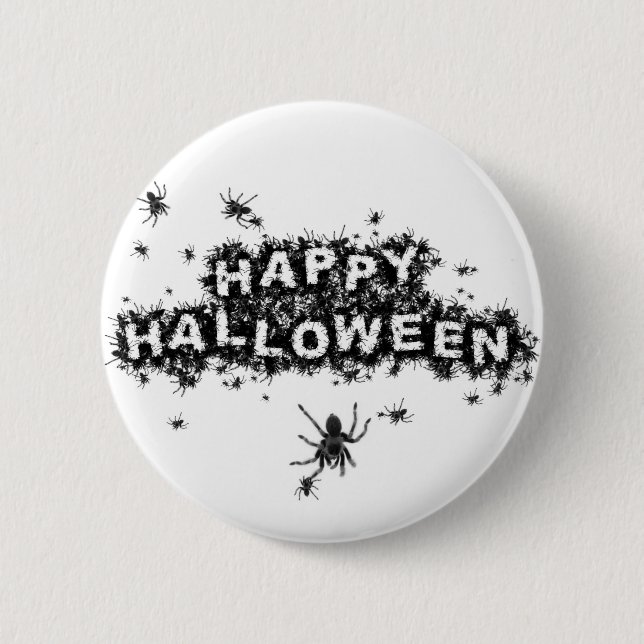 Happy Halloween Spider Button (Front)