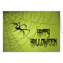Happy Halloween Spider On Web