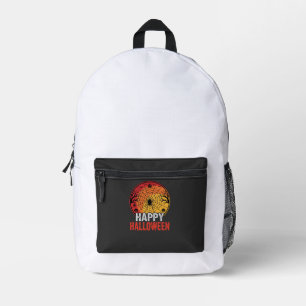 Happy Halloween Spider Web Vector Design Printed Backpack