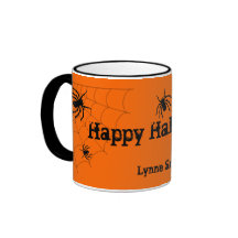 Happy Halloween Spiders Personalised Mug