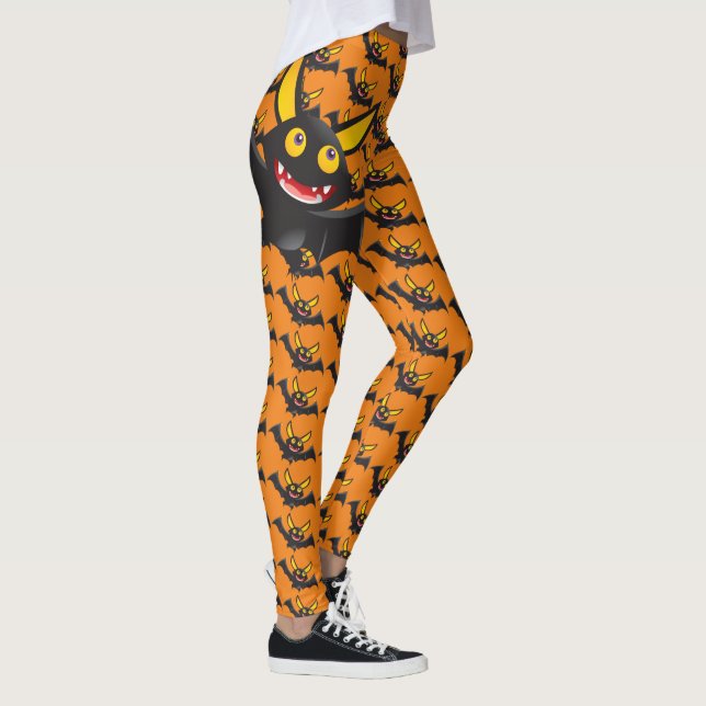 Happy Halloween Spooky Bat Leggings (Right)