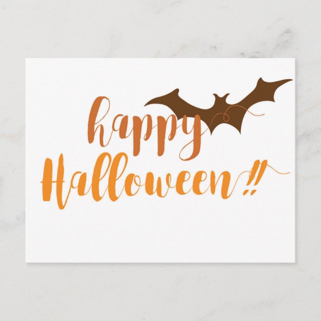 Happy Halloween - Spooky Bat Postcard (Front)