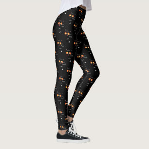 Happy Halloween Spooky Black Cat Leggings