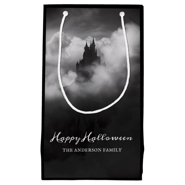 Happy Halloween Spooky Castle Party Small Gift Bag (Front)