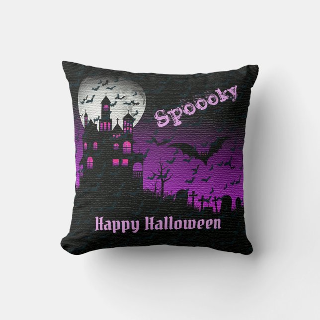 Happy Halloween Spooky Cushion (Front)
