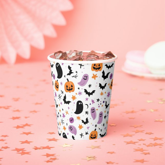 Happy Halloween Spooky Cute & Festive Halloween  Paper Cups (Insitu)