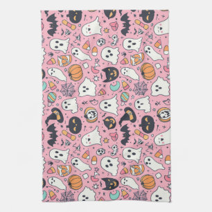 Happy Halloween Spooky Cute & Festive Halloween  Tea Towel