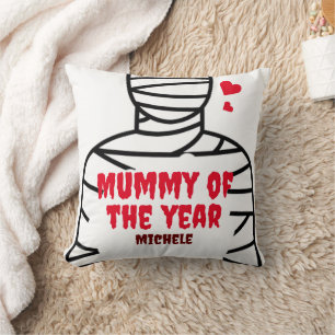Happy Halloween Spooky family Mummy Of The Year Cushion