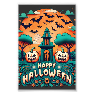 Happy Halloween Spooky Halloween Photo Print