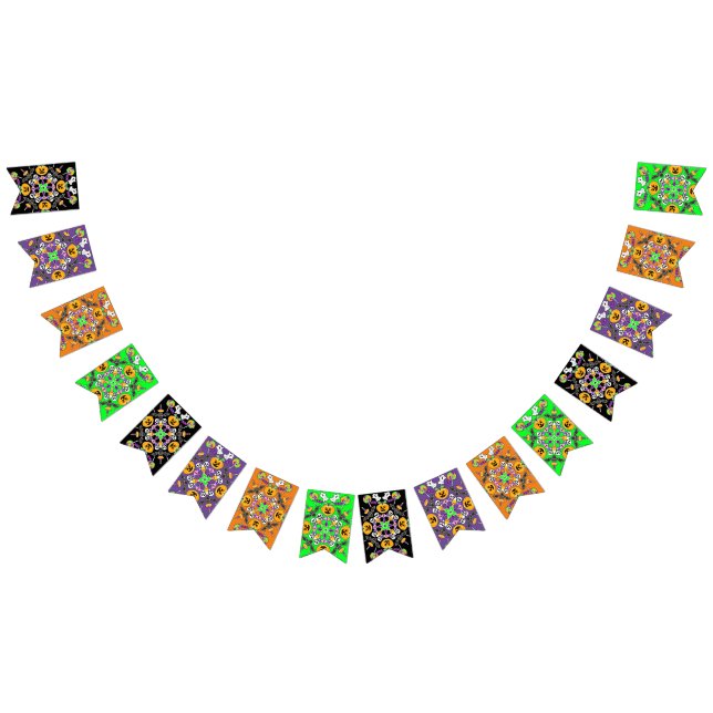 Happy Halloween Spooky Mandala Bunting Flags (All)