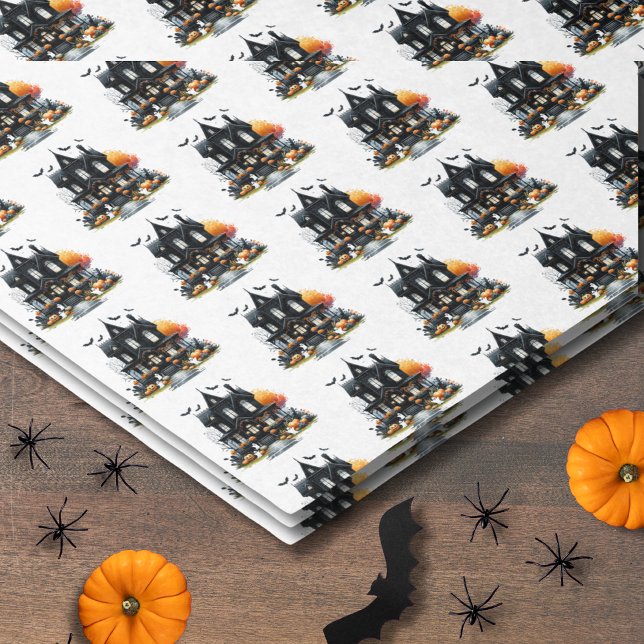 Happy Halloween Spooky Pattern Tissue Paper (Happy Halloween Spooky Pattern Tissue Paper)